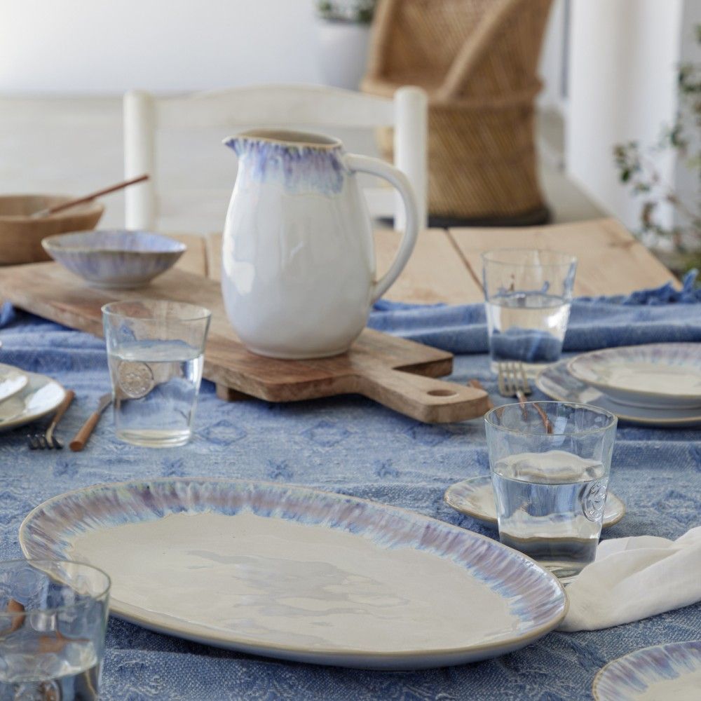Brisa Large Oval Platter - Ria Blue