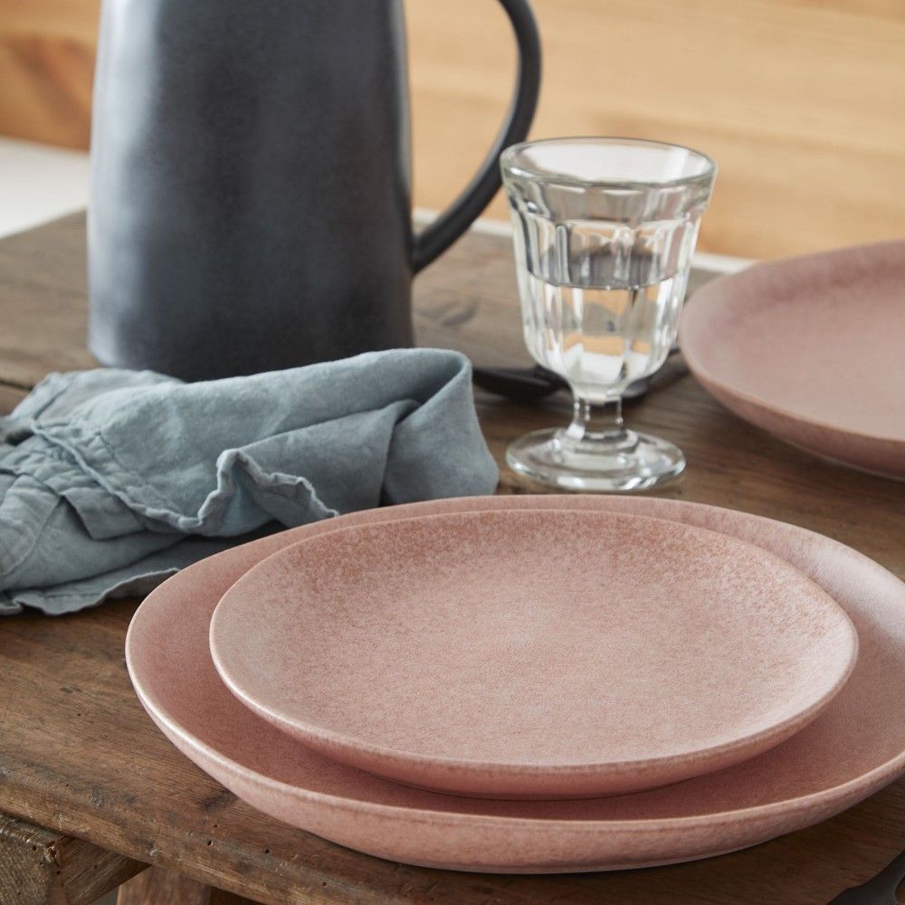 Livia Dinner Plate Set - Mauve Rose