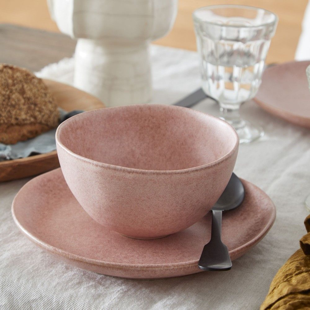 Livia Salad Plate Set - Mauve Rose