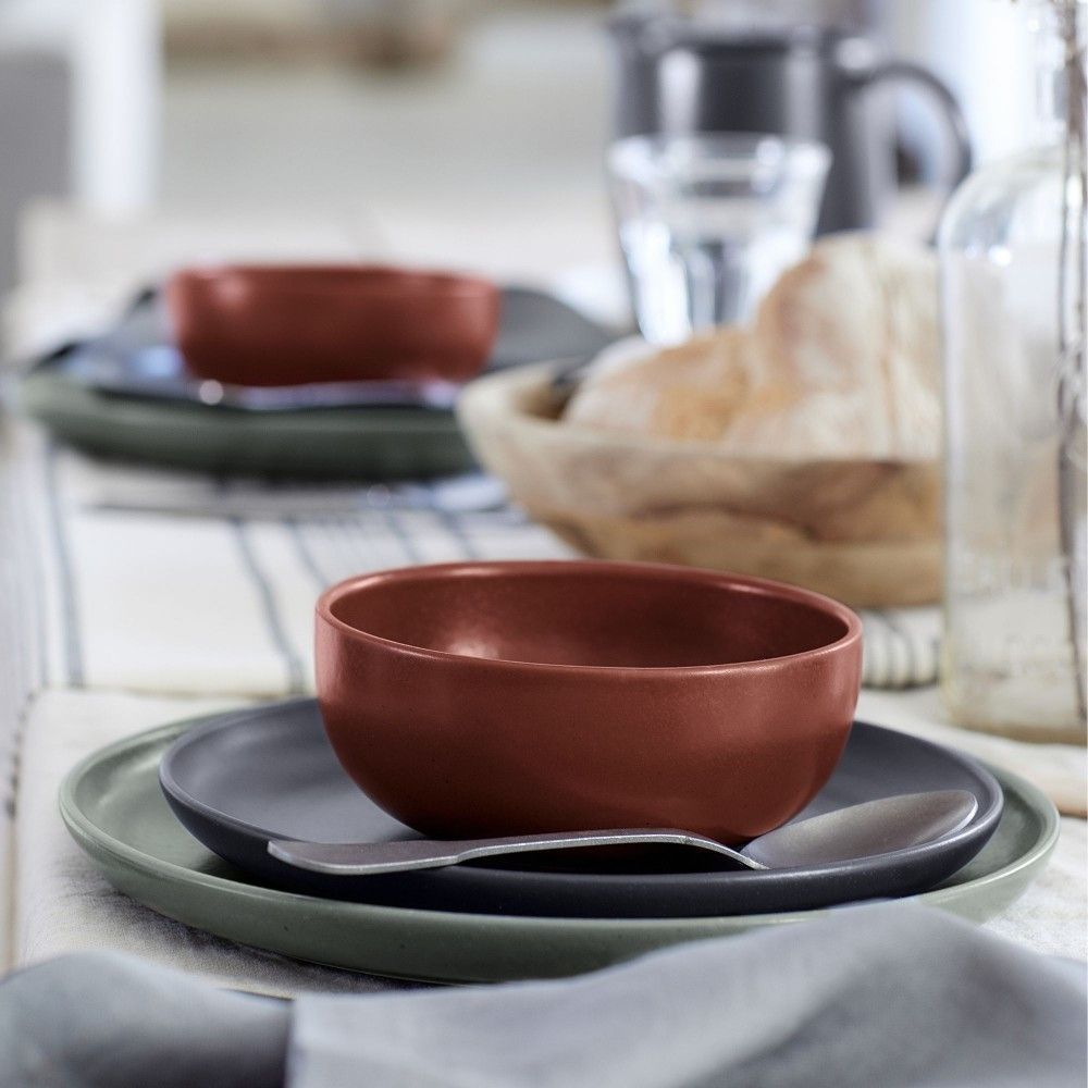 Pacifica 5pc Place Setting - Seed Grey