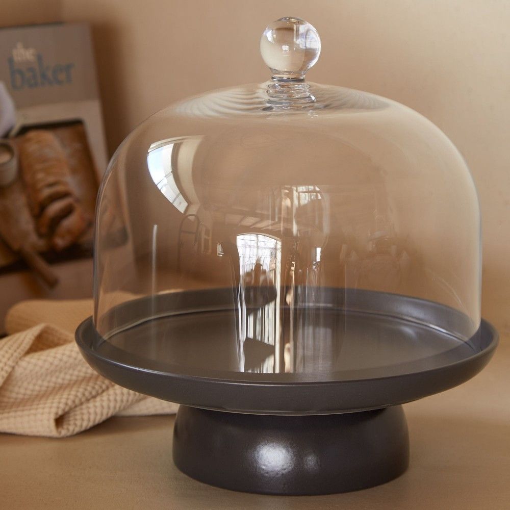 Pacifica Footed Plate - Seed Grey