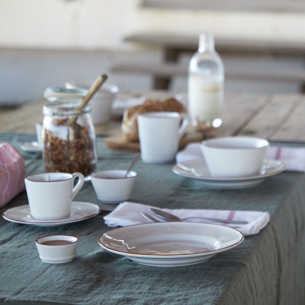 Beja Salad Plate Set - White Red
