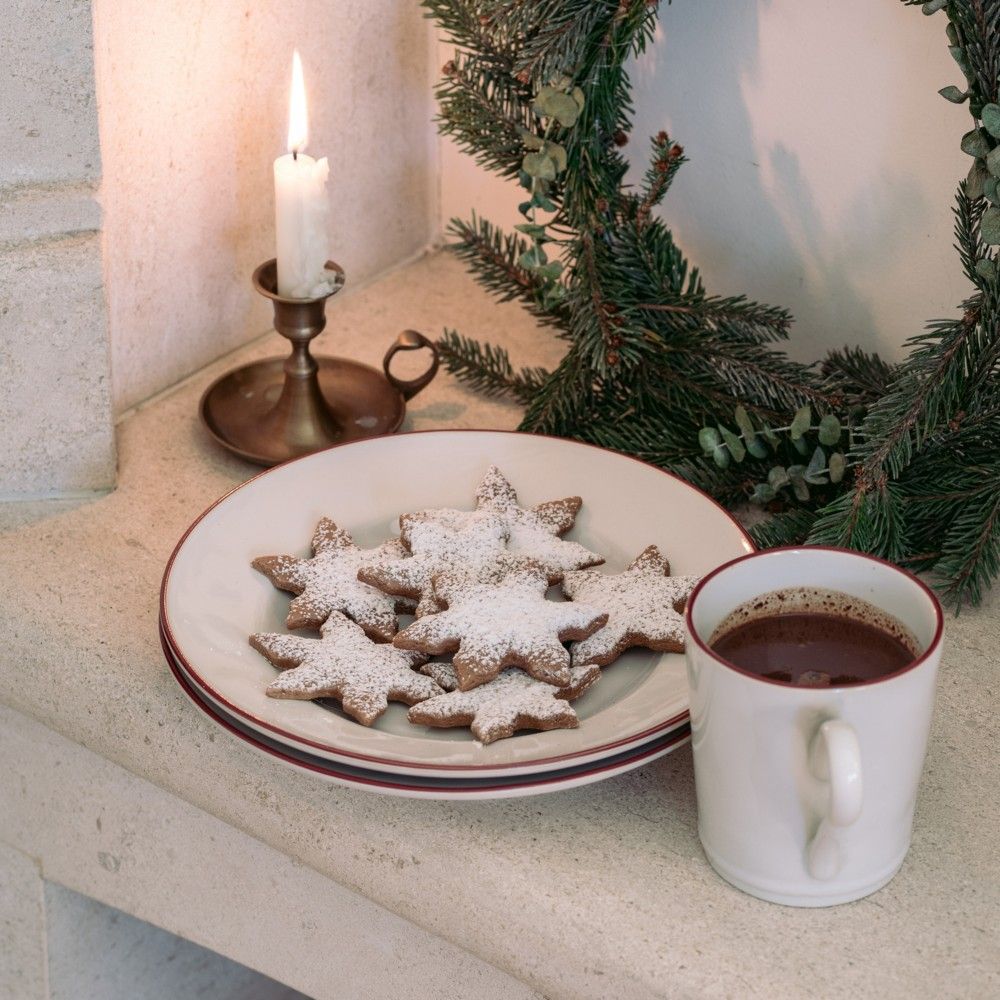 Beja Mug Set - White Red