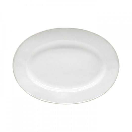 Beja Medium Oval Platter - White Cream