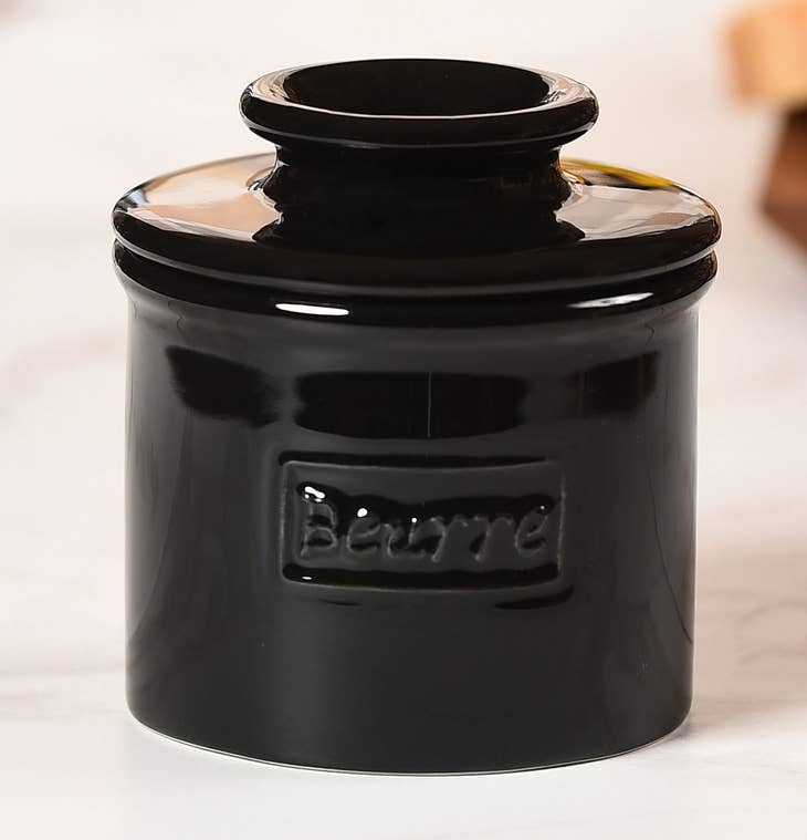 Cafe Butter Bell Crock - Black