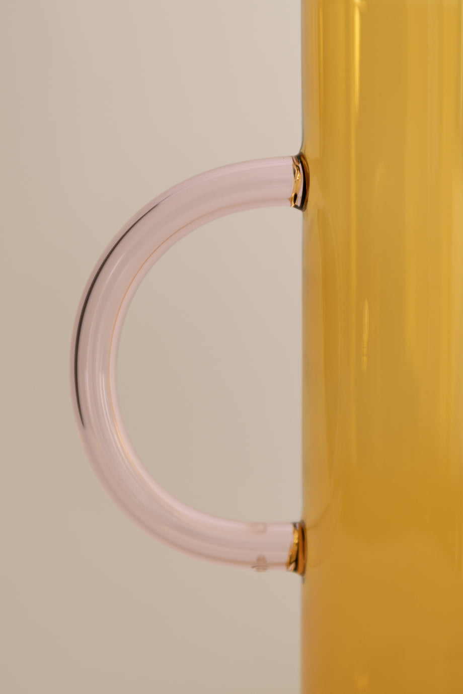 Handle Vase - Yellow / Pink