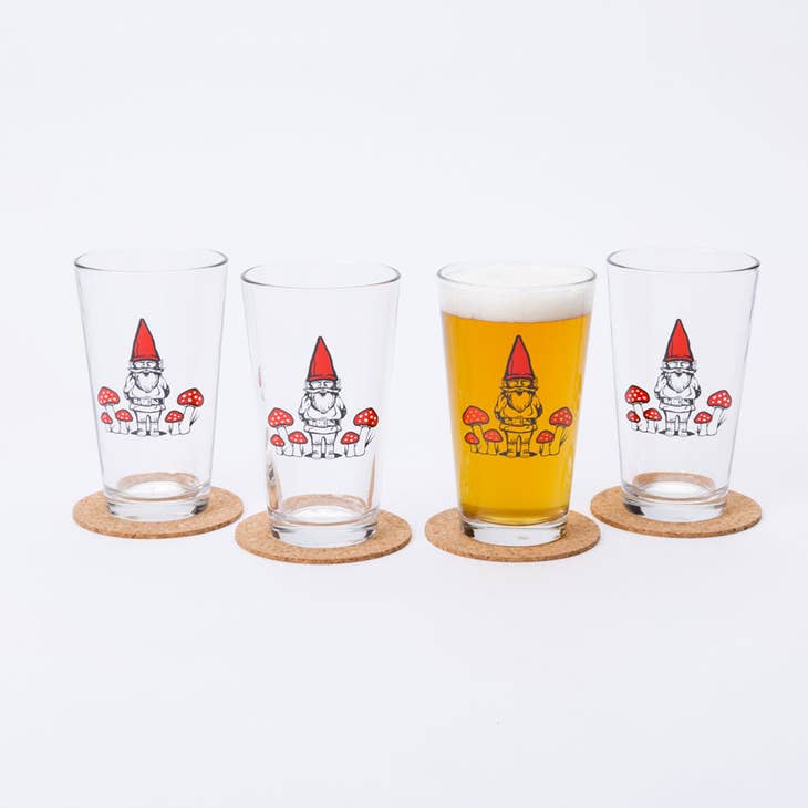 Gnome Pint Glass