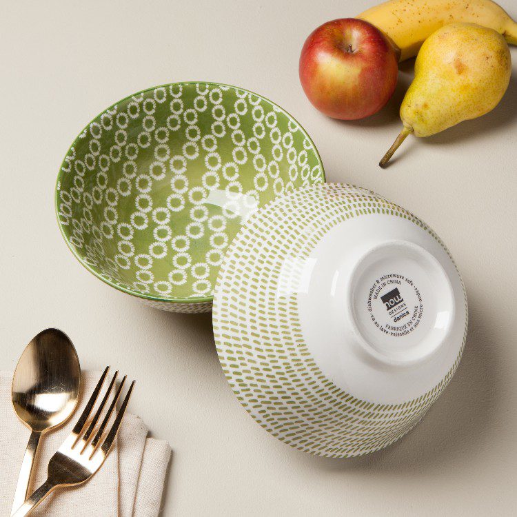 Stamped Bowl - Green Ring