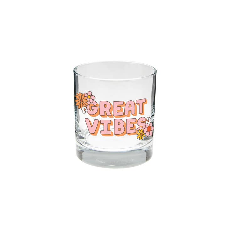 Great Vibes Rocks Glass