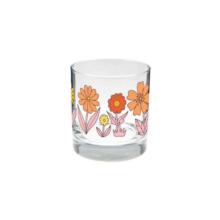 Big Flower Rocks Glass