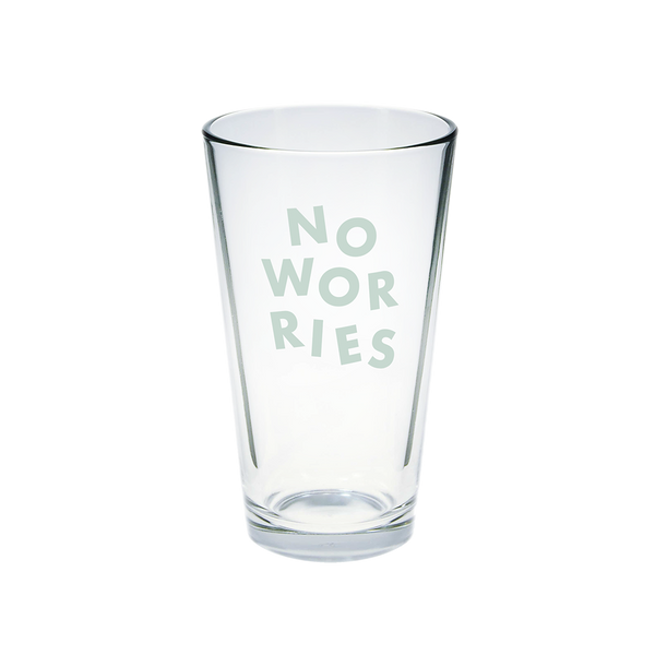 No Worries Pint Glass