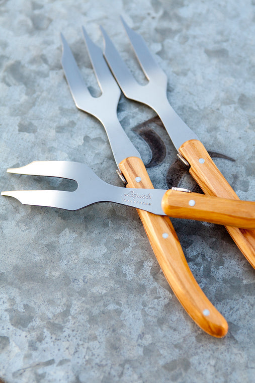 Laguiole Mini Cheese Fork - Olivewood