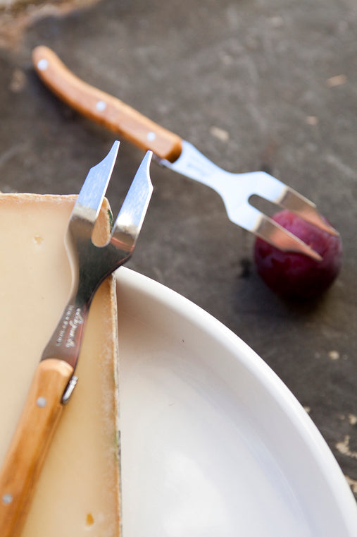 Laguiole Mini Cheese Fork - Olivewood