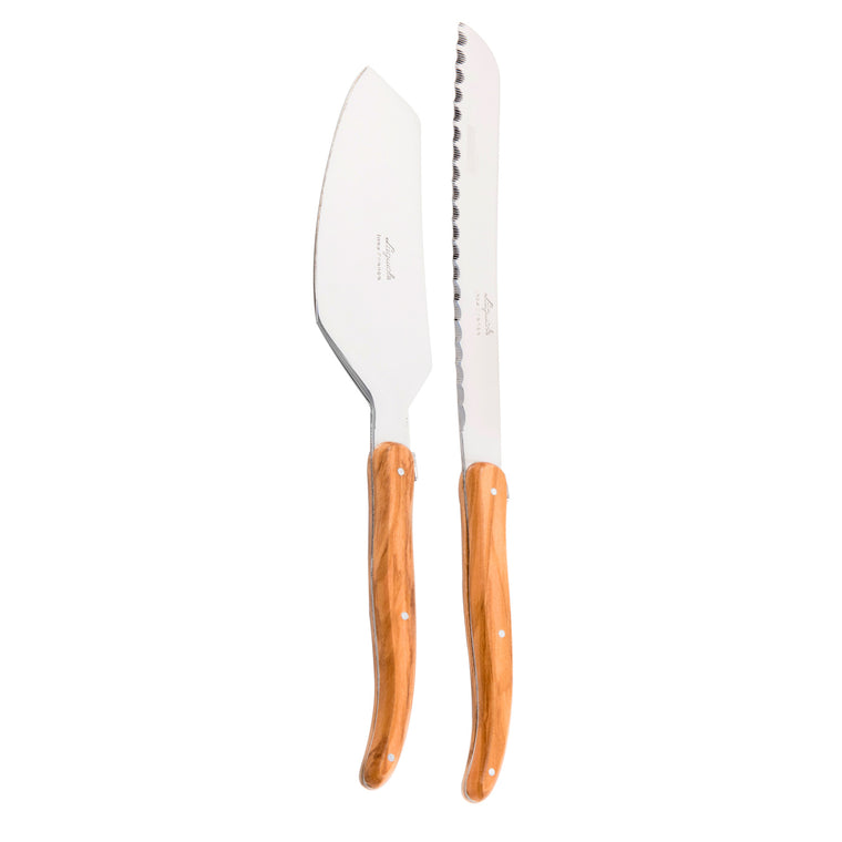 Laguiole Cake Set - Olivewood