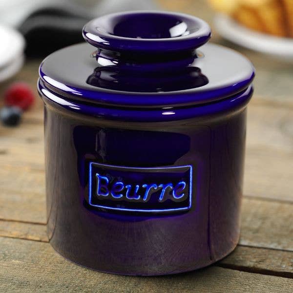 Cafe Butter Bell Crock - Cobalt Blue