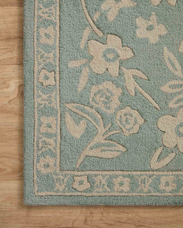 Rifle Paper Co x Loloi Arboretum Rug - Rose Garden Jade