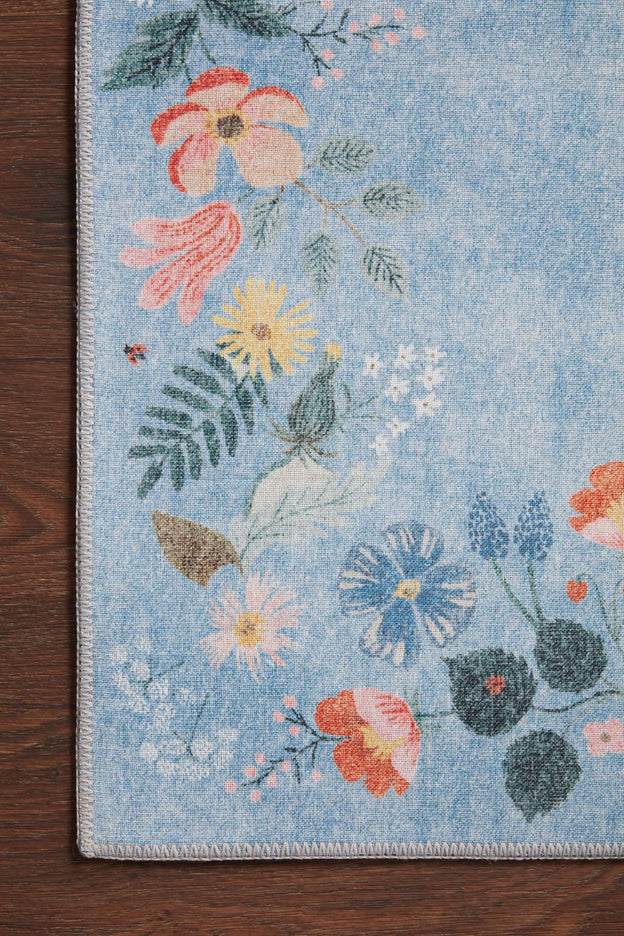 Rifle Paper Co x Loloi Atelier Rug - Strawberry Fields Periwinkle