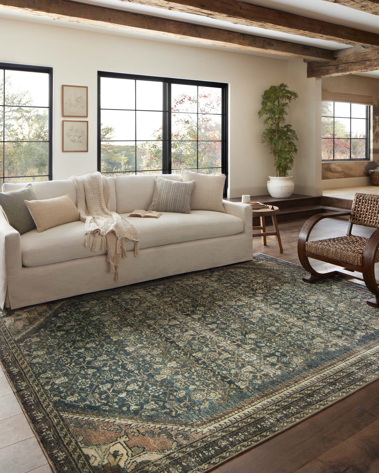Magnolia Home x Loloi Banks Rug - Denim Clay