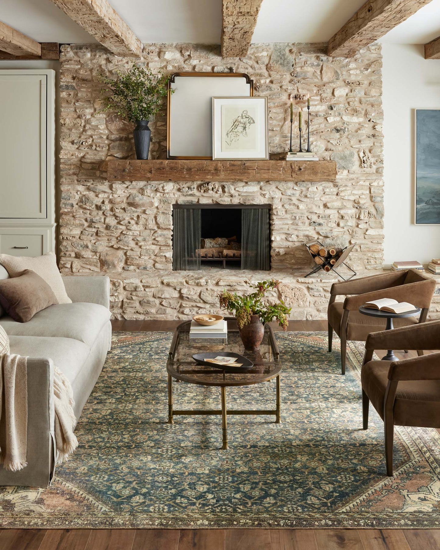 Magnolia Home x Loloi Banks Rug - Denim Clay