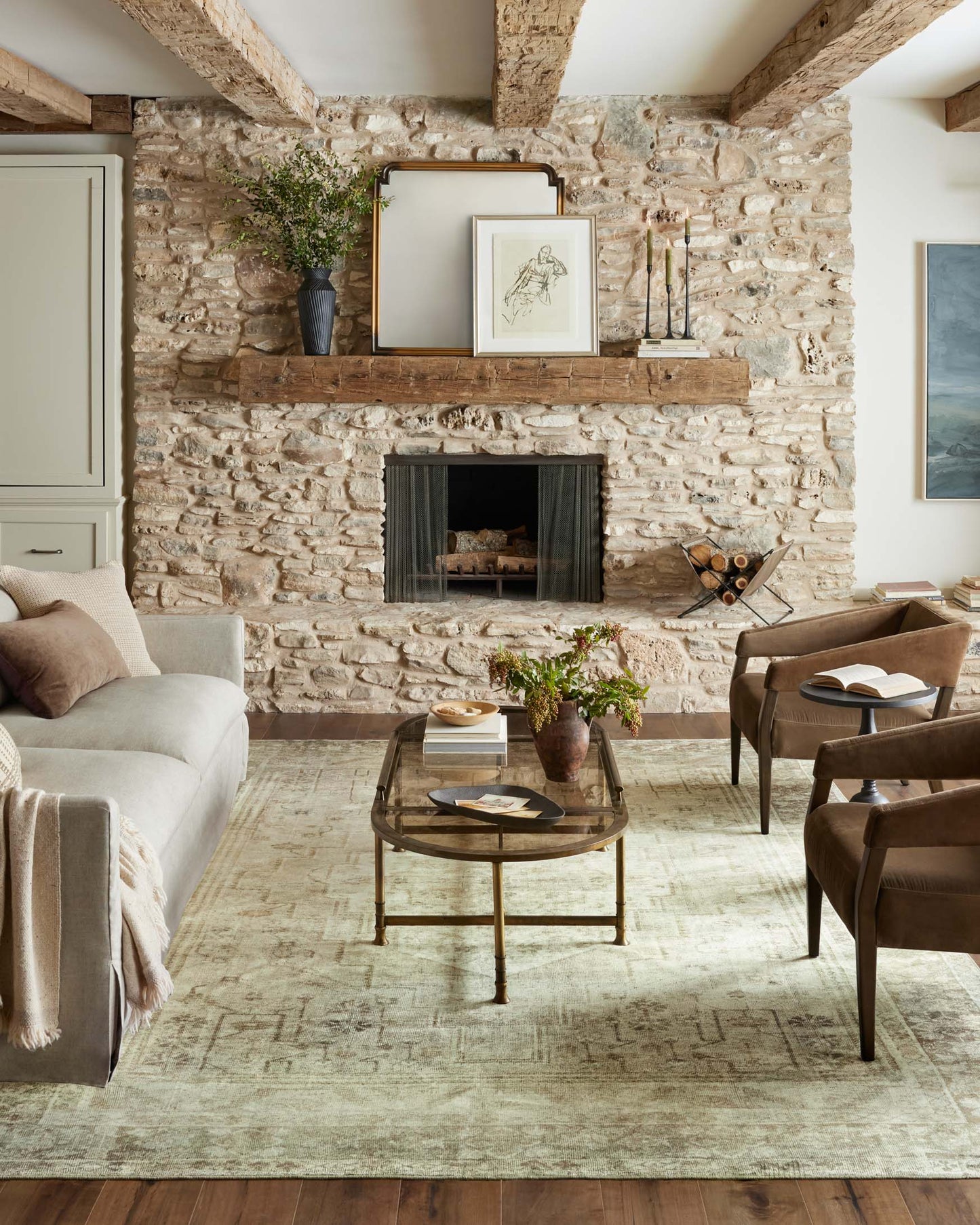 Magnolia Home x Loloi Banks Rug - Natural Granite