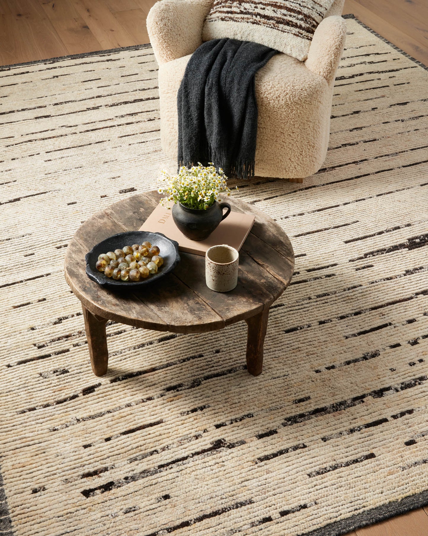 Amber Lewis x Loloi Briyana Rug - Natural Black