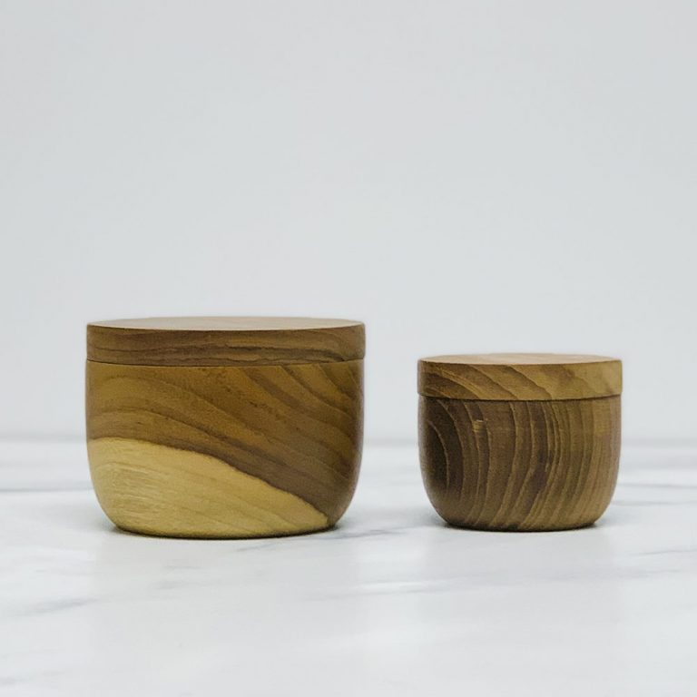 Small Teak Pivoting Cellar
