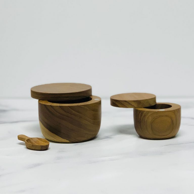 Small Teak Pivoting Cellar