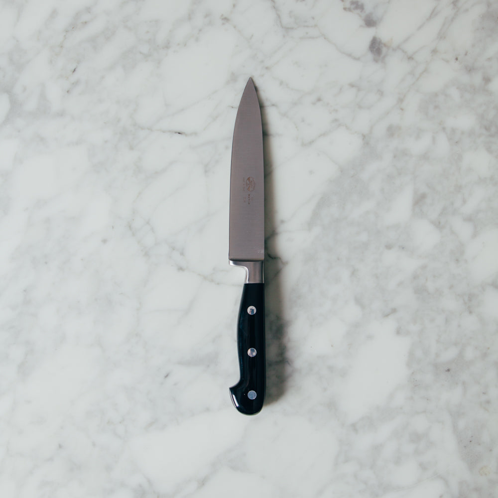 Berti Insieme Modern Classic Black Lucite Handle Knife Block Set
