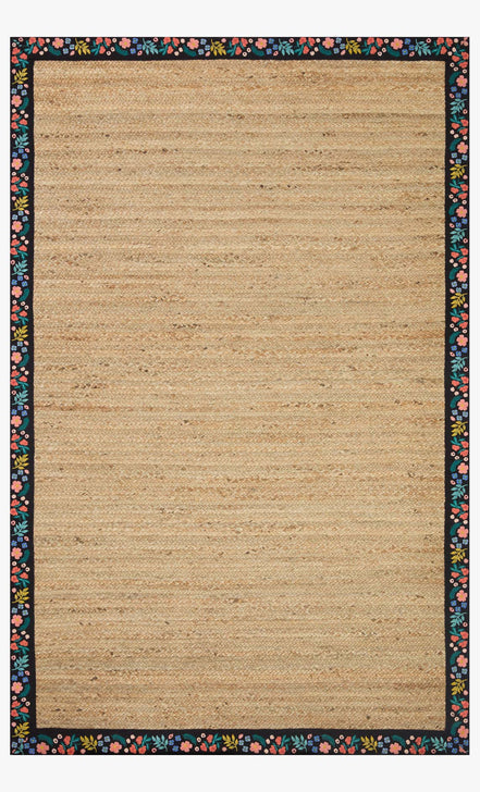 Rifle Paper Co x Loloi Costa Rug - Wildwood Natural & Black