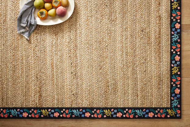 Rifle Paper Co x Loloi Costa Rug - Wildwood Natural & Black