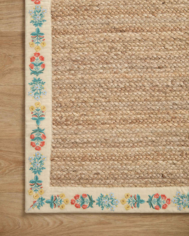 Rifle Paper Co x Loloi Costa Rug - Mughal Rose Natural & Cream