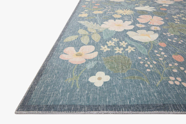 Rifle Paper Co x Loloi Cotswolds Rug - Strawberry Fields Teal