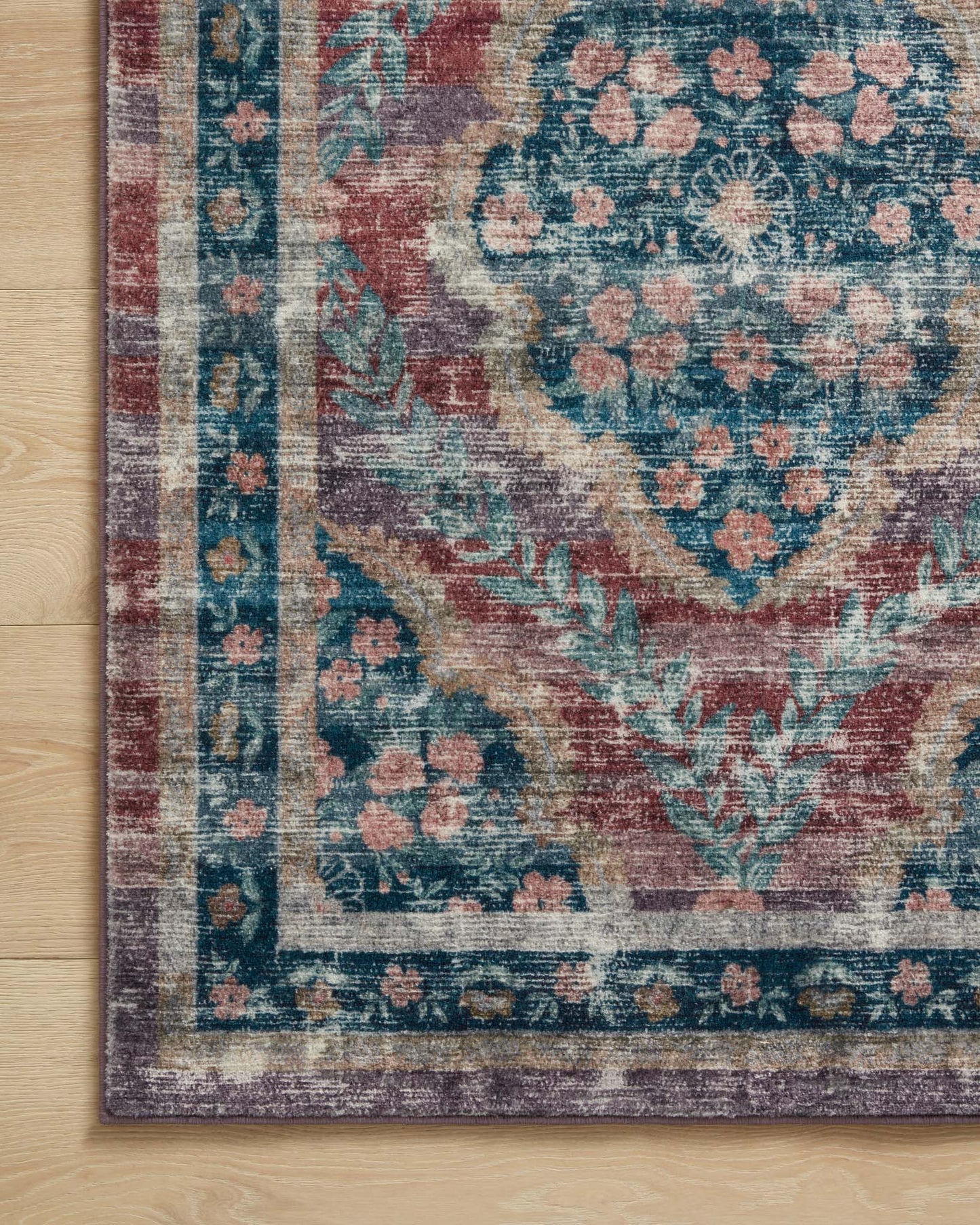 Rifle Paper Co x Loloi Courtyard Rug - Chateau Red