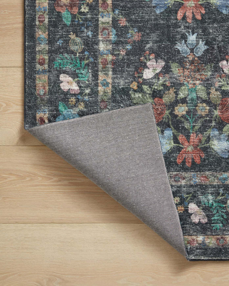 Rifle Paper Co x Loloi Courtyard Rug - Seville Charcoal