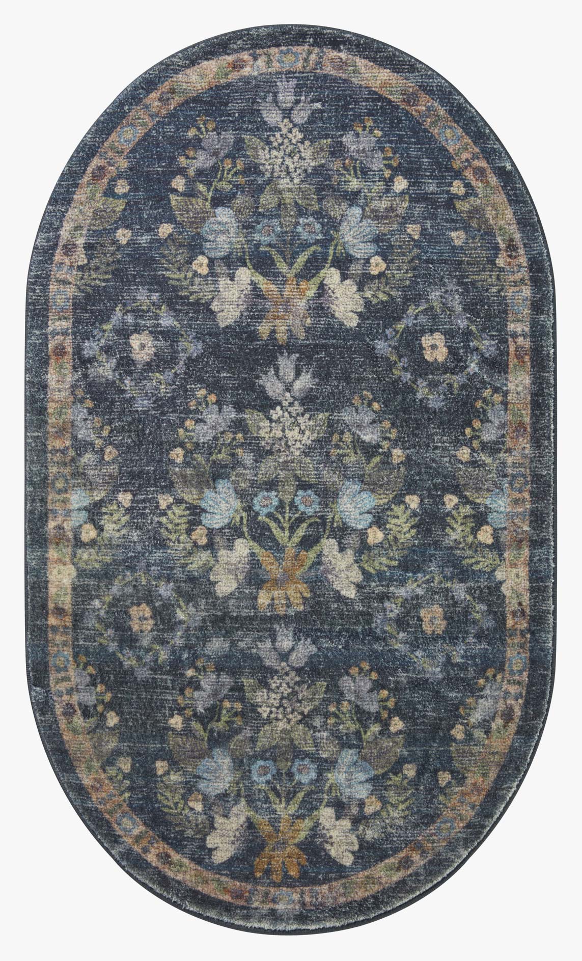Rifle Paper Co x Loloi Courtyard Rug - Seville Navy (Final Sale)