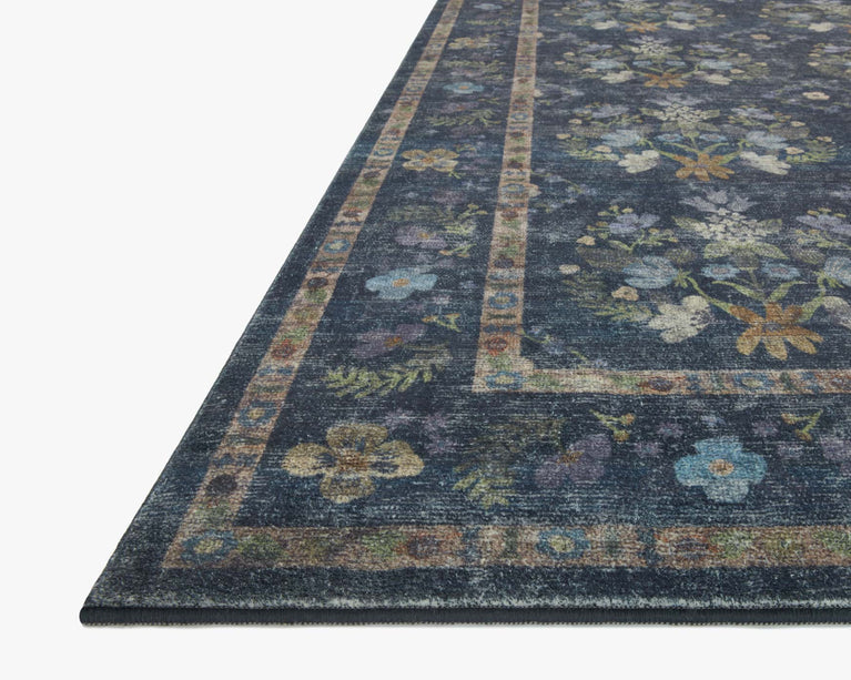 Rifle Paper Co x Loloi Courtyard Rug - Seville Charcoal