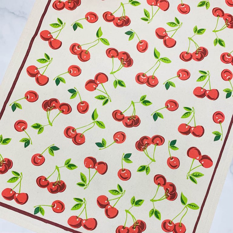 Cherries Tea Towel