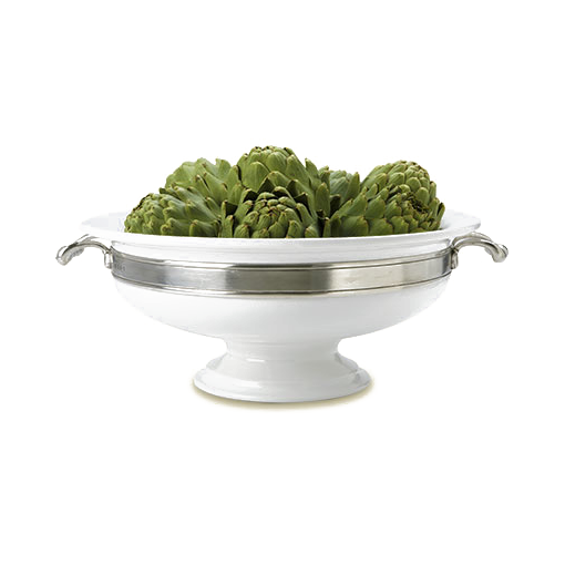 Match Pewter Convivio Round Centerpiece with Handles