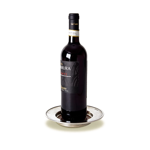 Match Pewter Convivio Bottle Coaster with Wood Insert