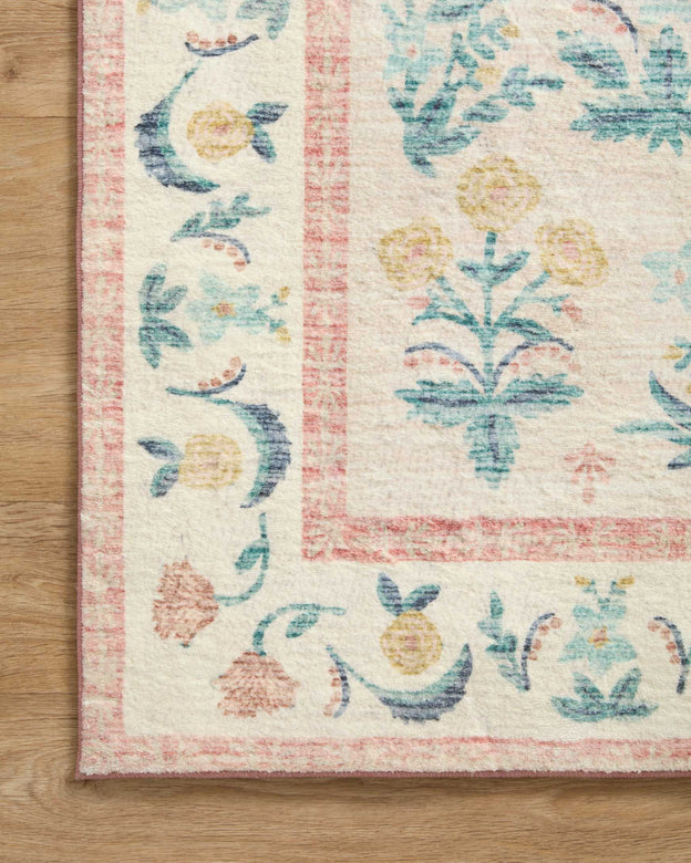 Rifle Paper Co x Loloi Eden Rug - Mughal Rose Blush