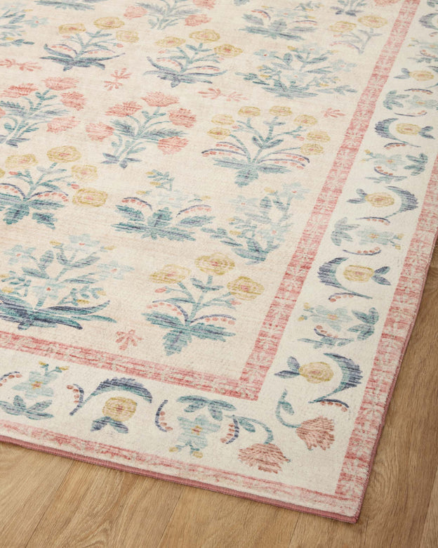 Rifle Paper Co x Loloi Eden Rug - Mughal Rose Blush