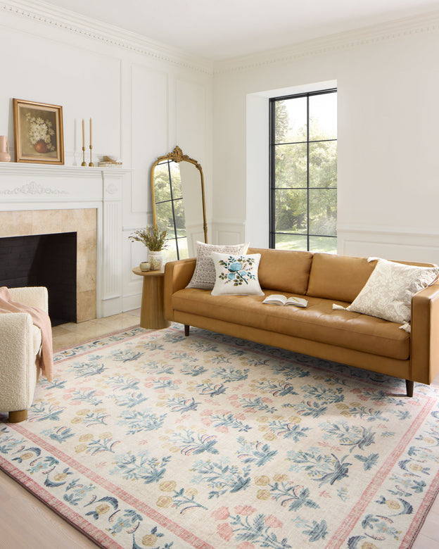 Rifle Paper Co x Loloi Eden Rug - Mughal Rose Blush