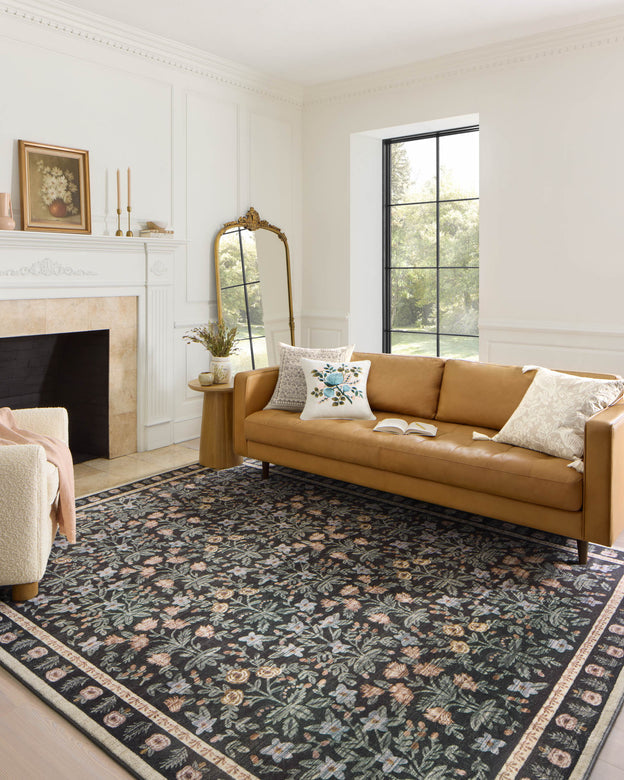 Rifle Paper Co x Loloi Eden Rug - Mughal Garden Black