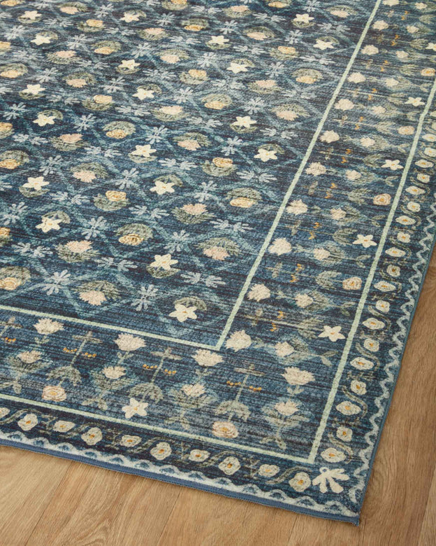 Rifle Paper Co x Loloi Eden Rug - Lattice Indigo