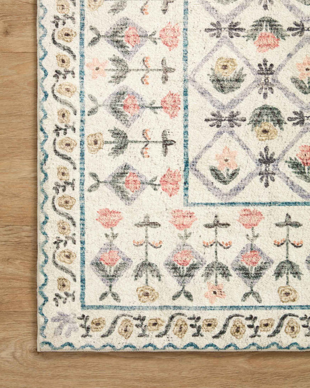 Rifle Paper Co x Loloi Eden Rug - Lattice Ivory