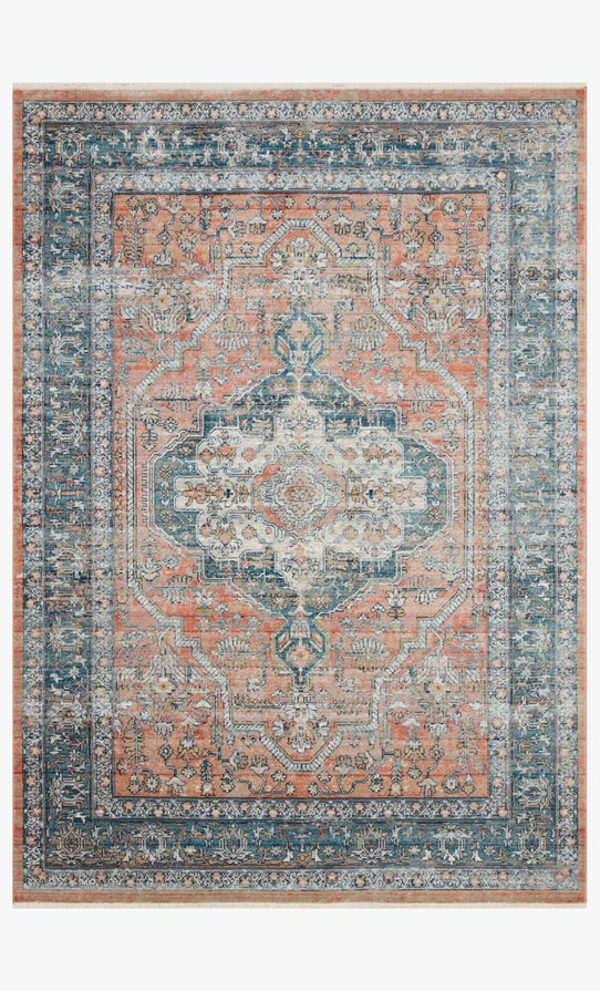 Magnolia Home x Loloi Elise Rug - Coral Blue