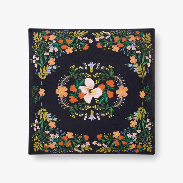 DISCONTINUED - Rifle Paper Co x Loloi Luxembourg Floor Pillow - Black