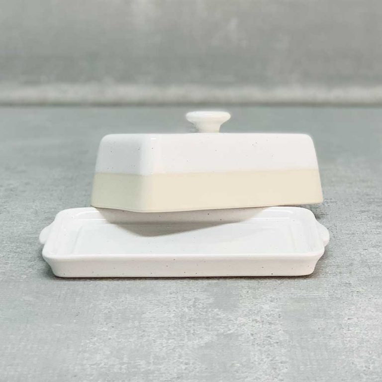Fattoria Butter Dish - White