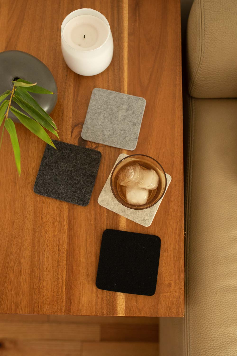 Graf Square Coaster Pack - Noir