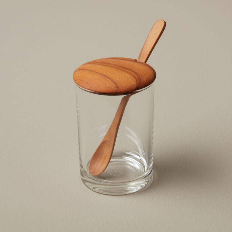 Mini Tall Glass Teak Cellar